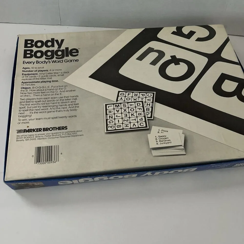 Vintage Body Boggle Every Body’s Word Game By Parker Brothers 1984 Complete